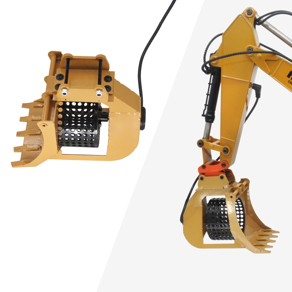 Model Kit Excavator - Seau de criblage rotatif en métal