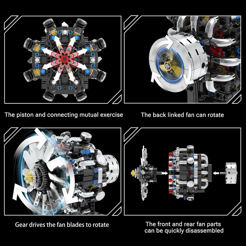 Moteur V8 d'aviation G8910, 55 - Model Kit Engine avis et prix